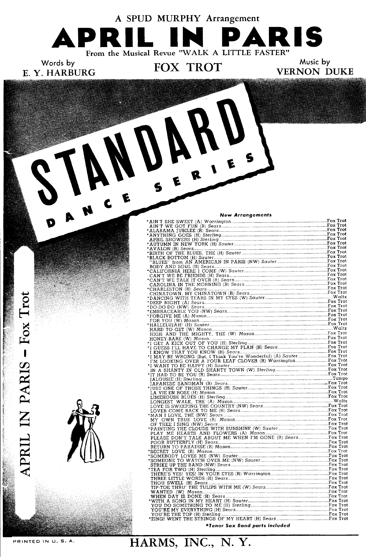 April In Paris — sheet music preview