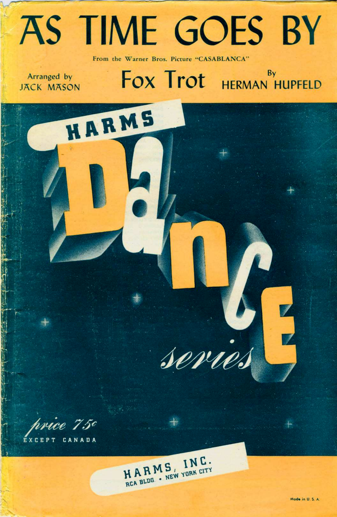 As Time Goes By — sheet music preview