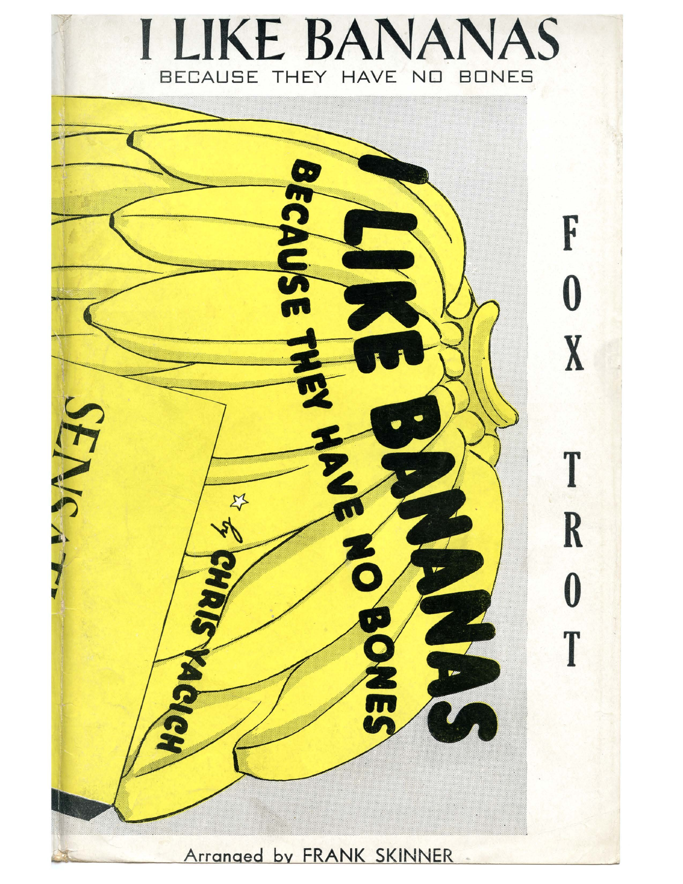 I Like Bananas — sheet music preview