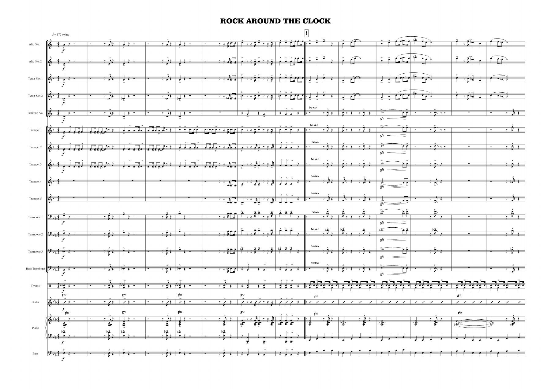 Rock Around The Clock — sheet music preview