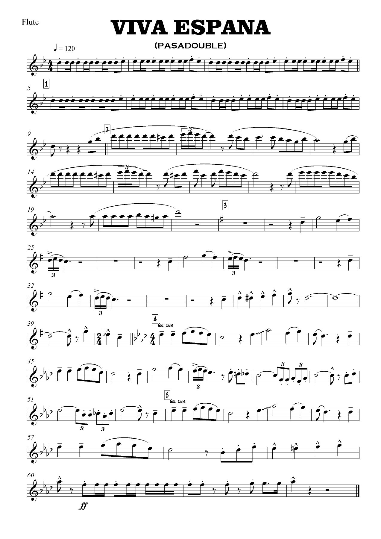 Viva Espana — sheet music preview