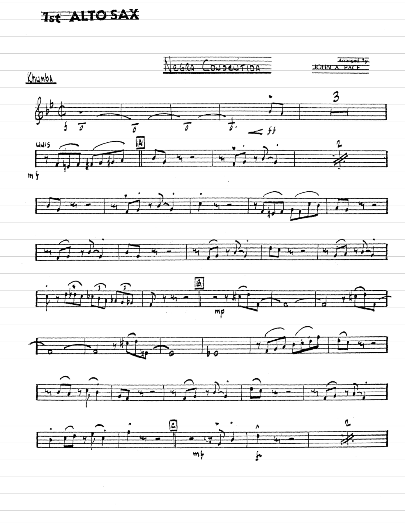 Negra Consentida — sheet music preview