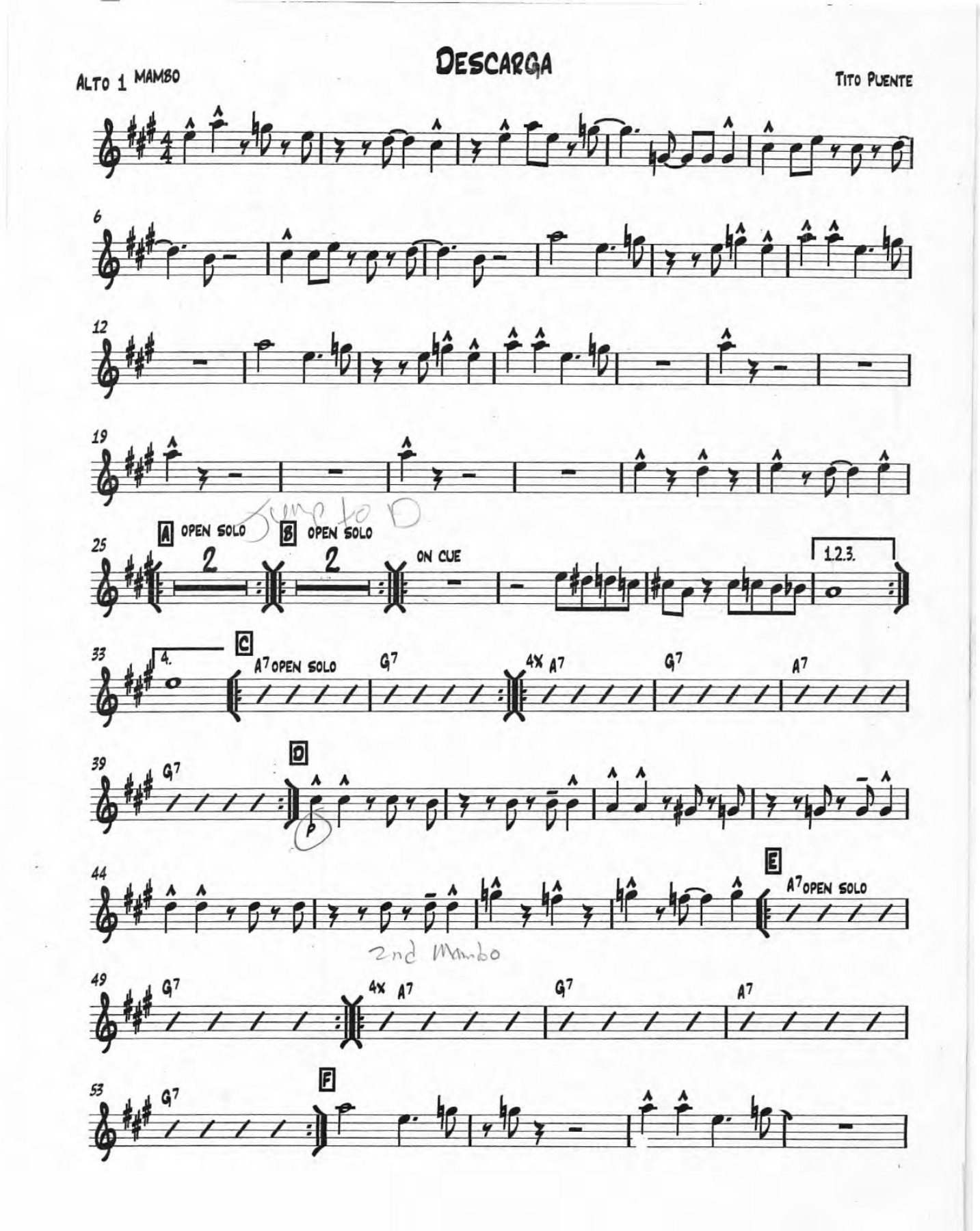 Descarga — sheet music preview