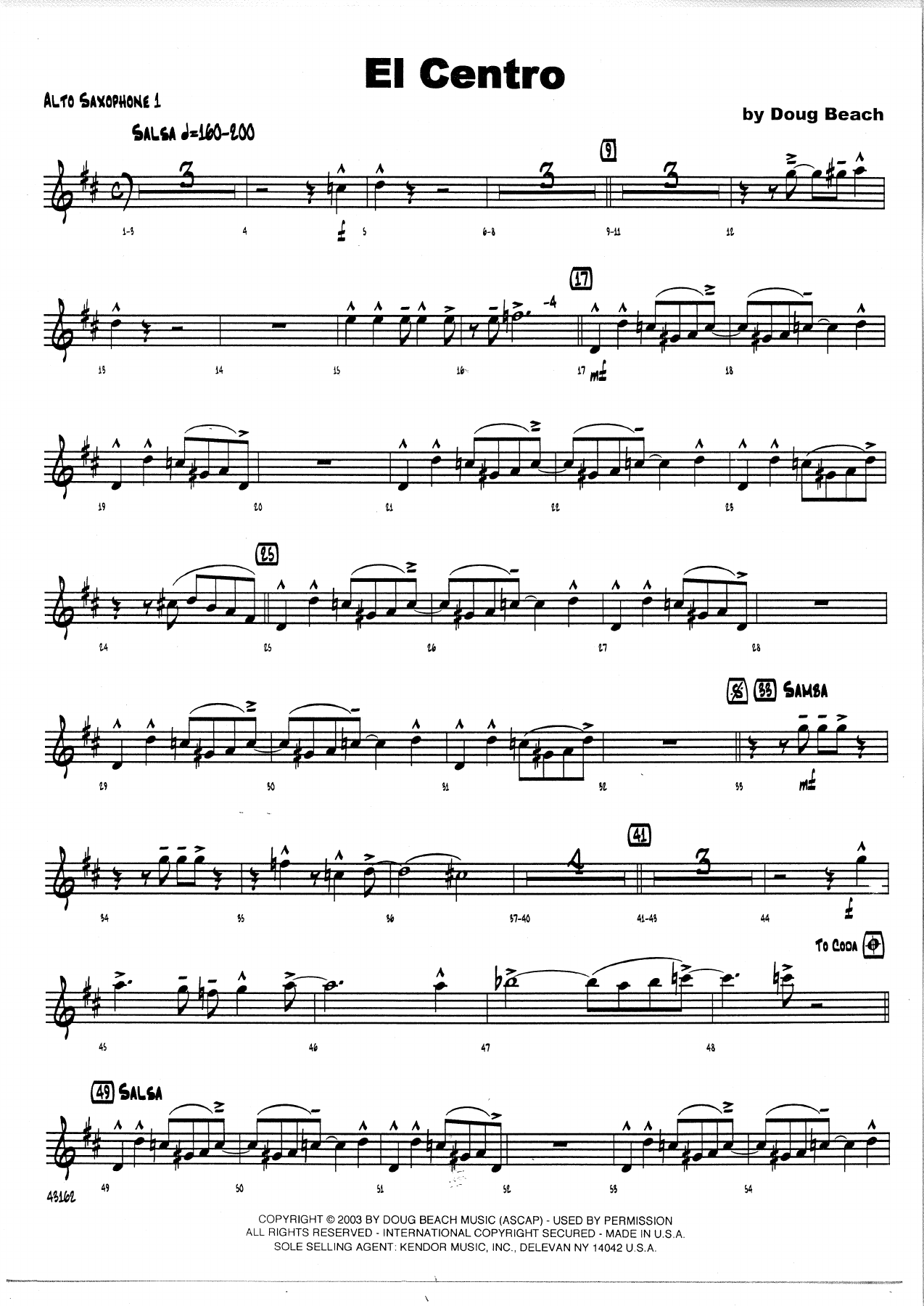 El Centro — sheet music preview