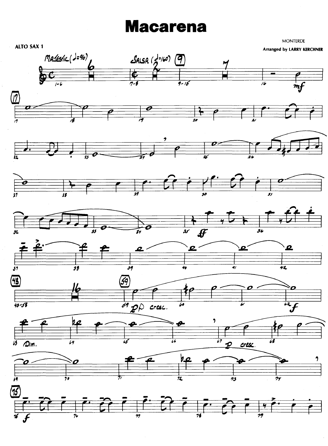 Macarena — sheet music preview