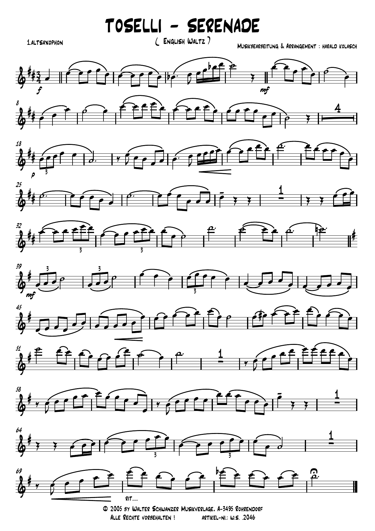 Toselli-Serenade — sheet music preview