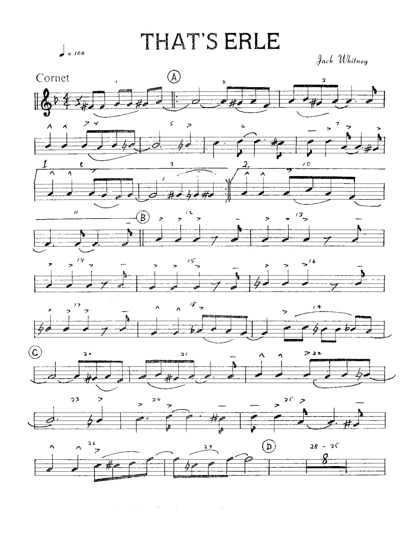 That's Erle — sheet music preview