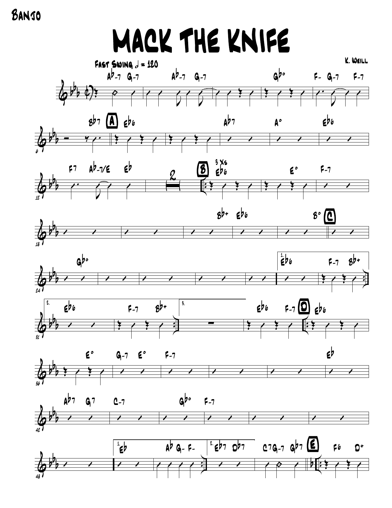 Mack The Knife — sheet music preview