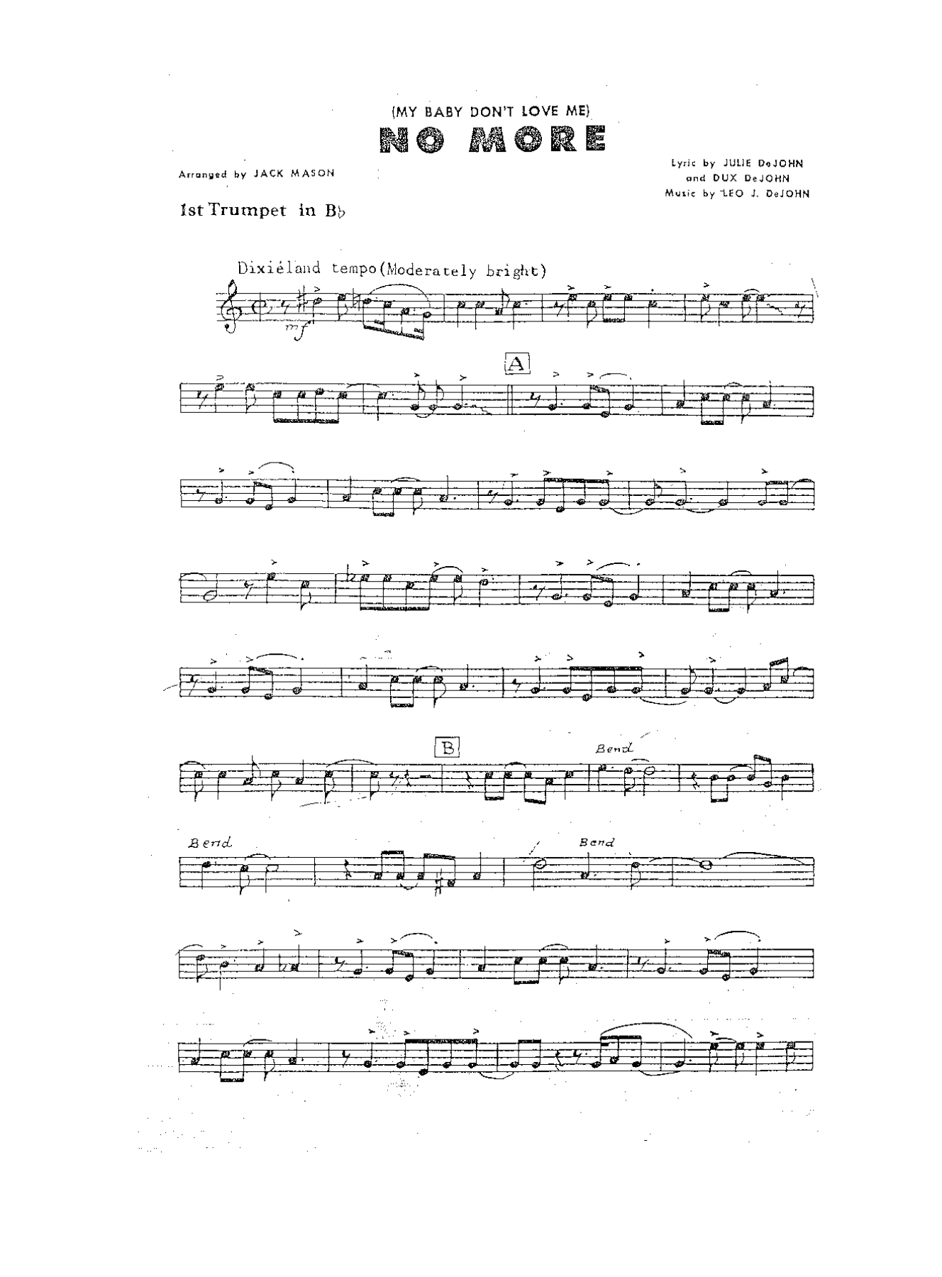 No More — sheet music preview
