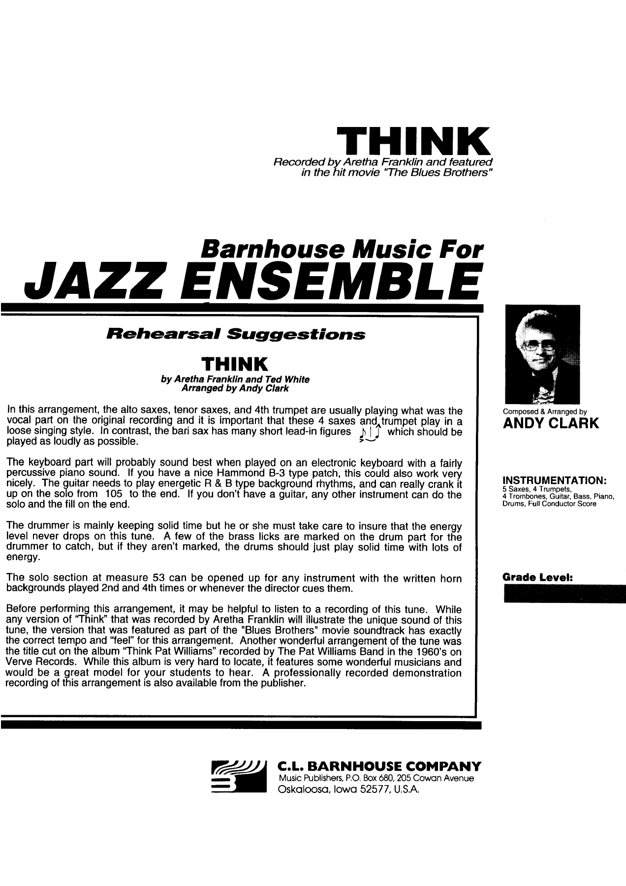 Think — sheet music preview