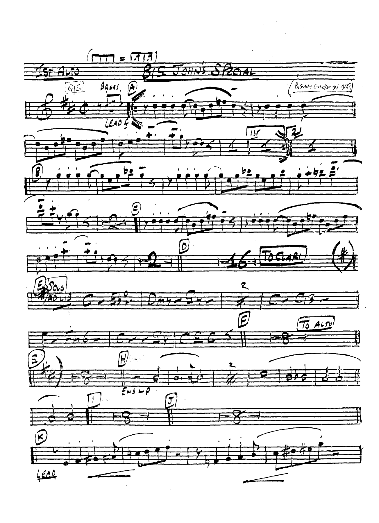 Big John's Special (B.Goodman) 2 Arr — sheet music preview