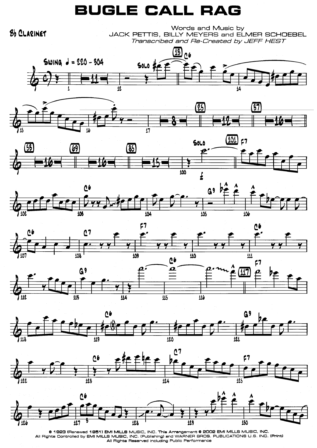 Bugle Call Rag (J.Hest ) B.Goodman — sheet music preview