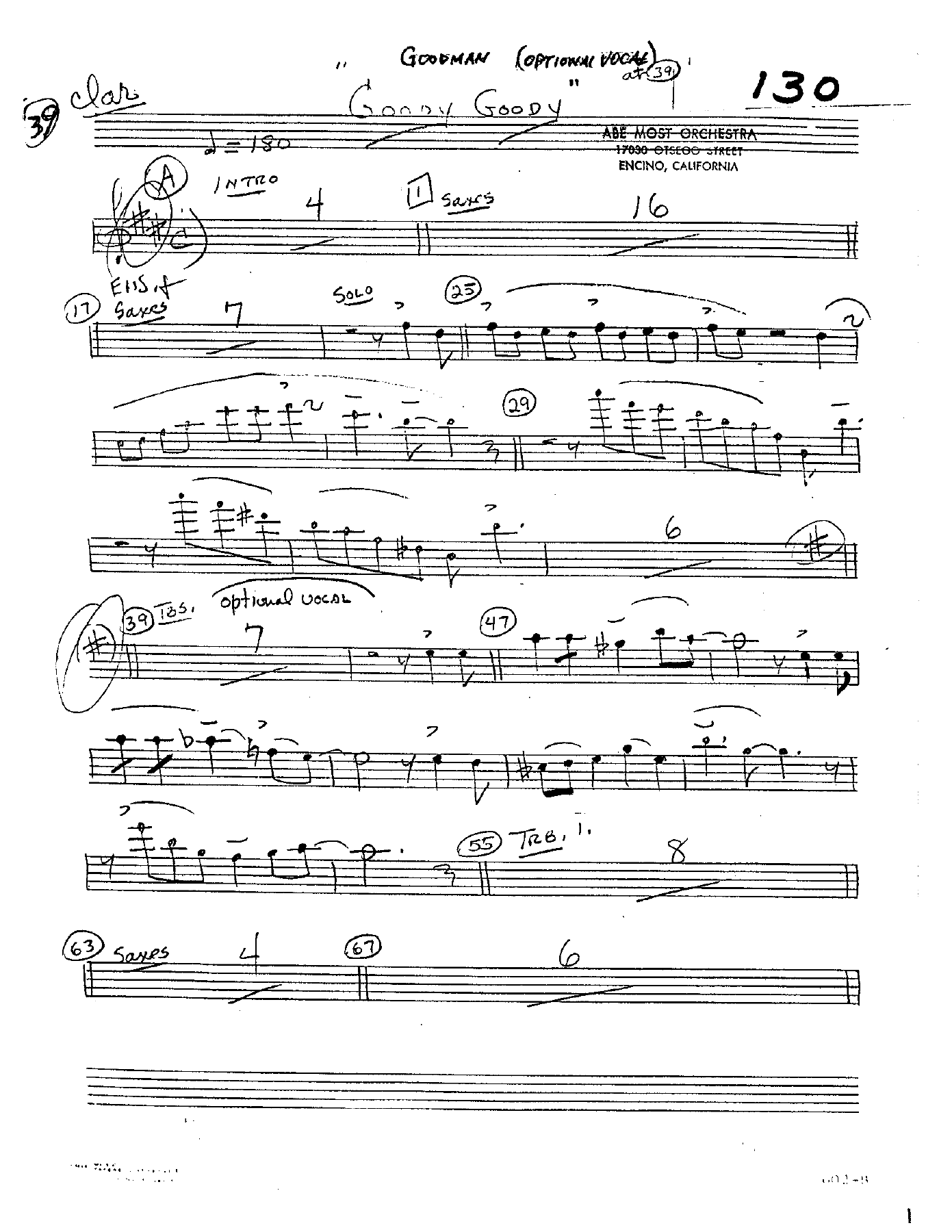 Goody Goody — sheet music preview