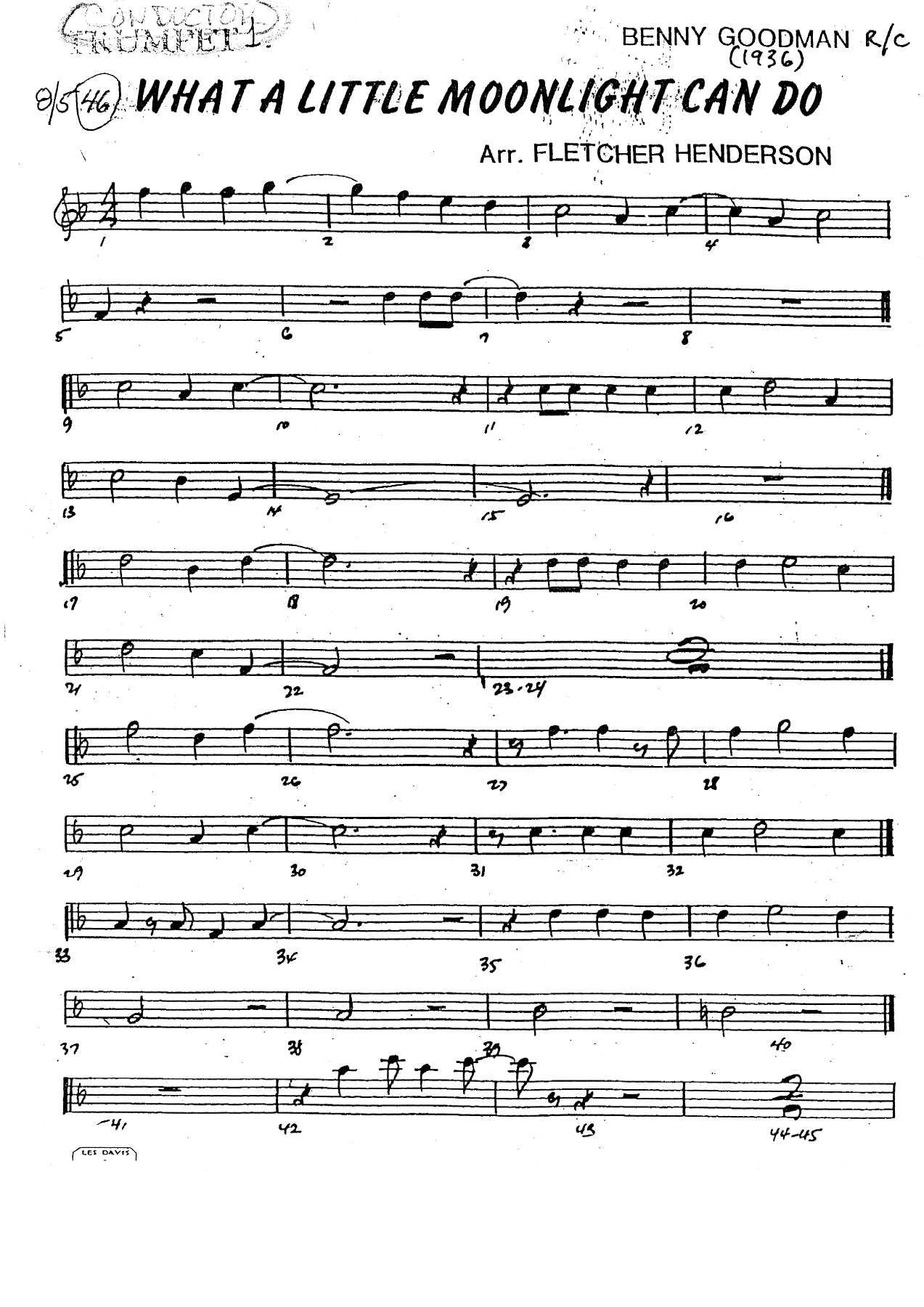 What A little Moonlight Can Do (F.Henderson) B.Goodman — sheet music preview