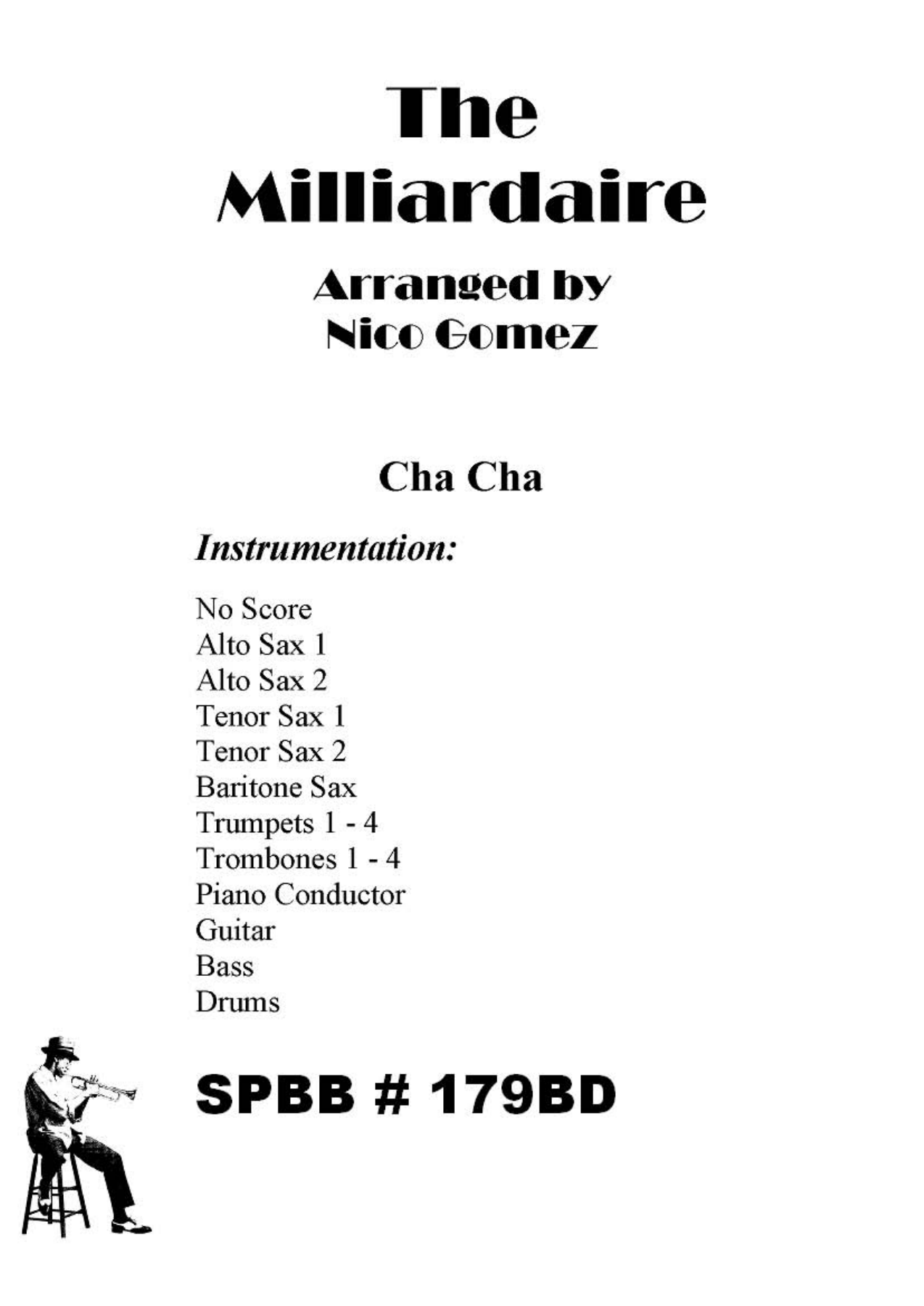 The Milliardaire (N.Gomez) P.Stone — sheet music preview