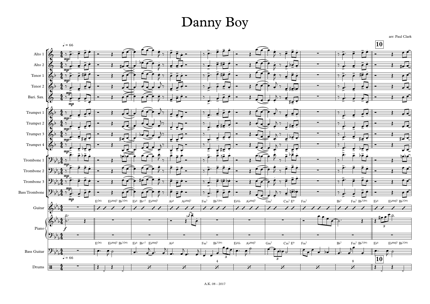 Danny Boy — sheet music preview
