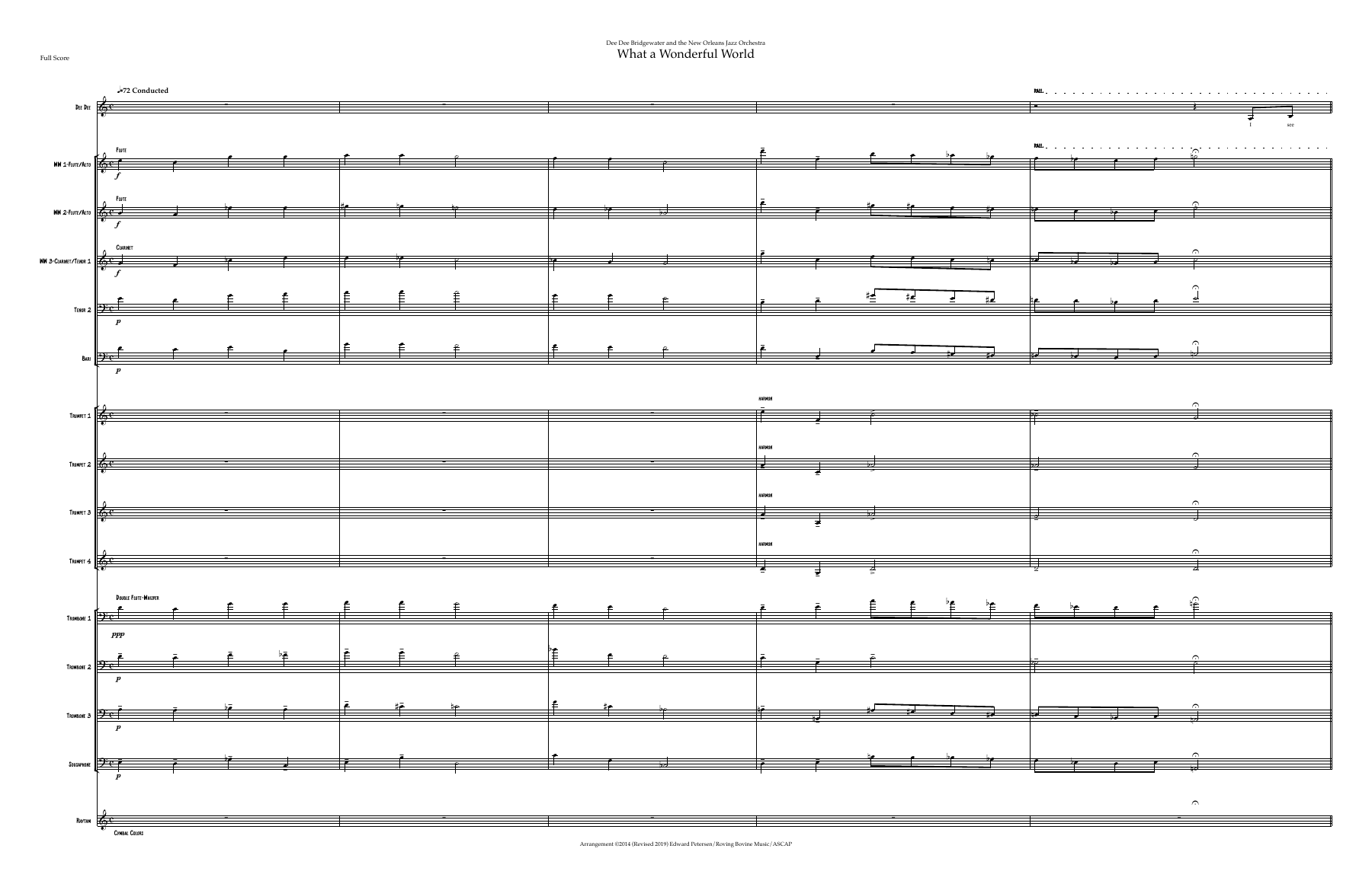 What A Wonderful World.D.D.Bridgewater Vocal — sheet music preview