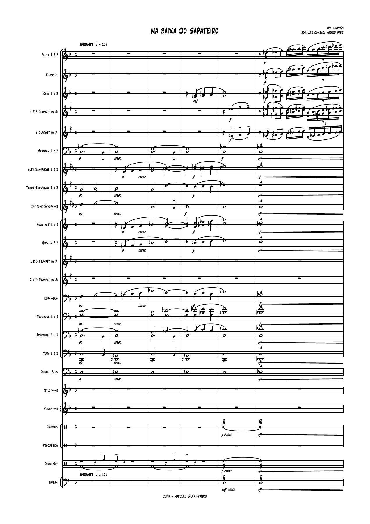 Banda NA Baixa DO Sapateiro — sheet music preview