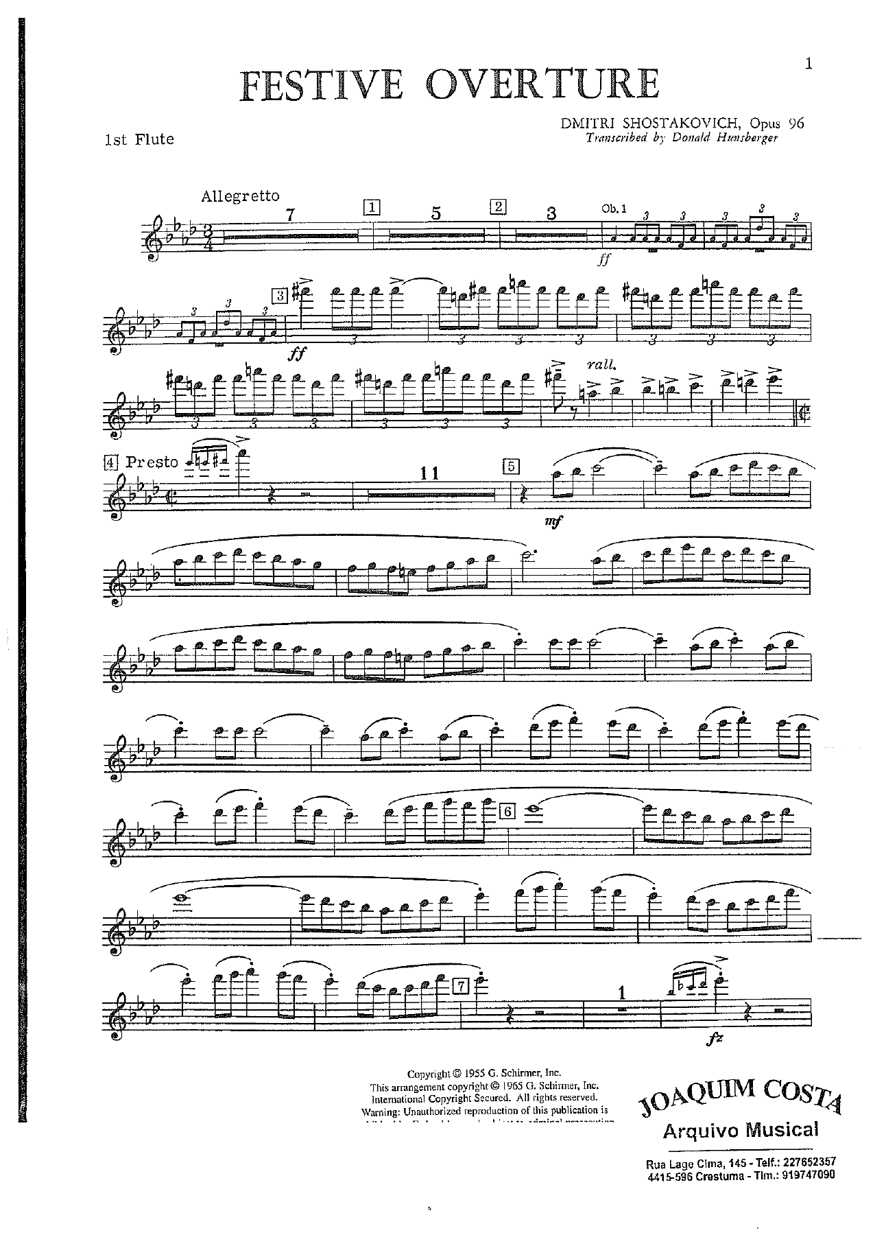 Festive Overture 03 Flute — sheet music preview