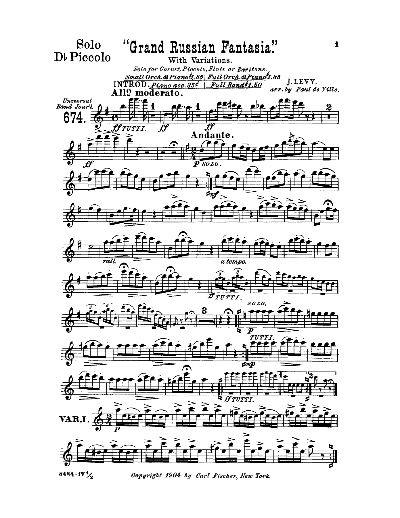 GrandRussian — sheet music preview