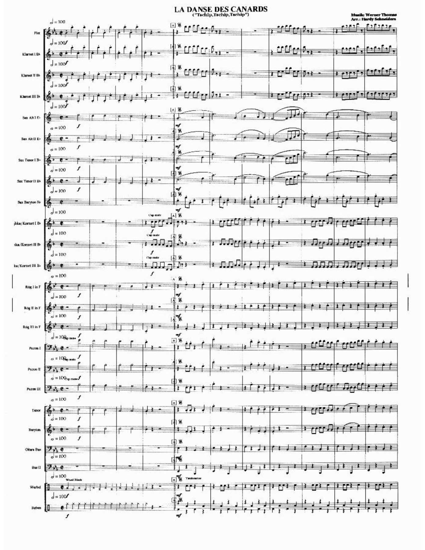 La Danse Des Canards — sheet music preview