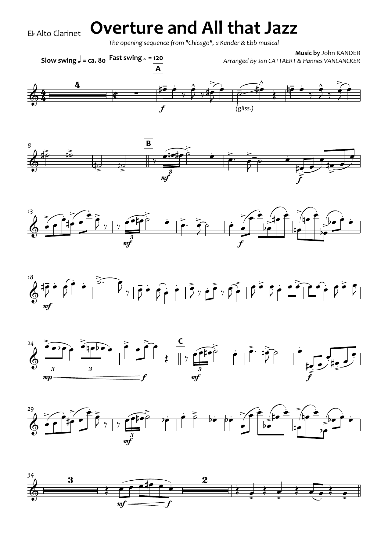 Alto Clarinet — sheet music preview