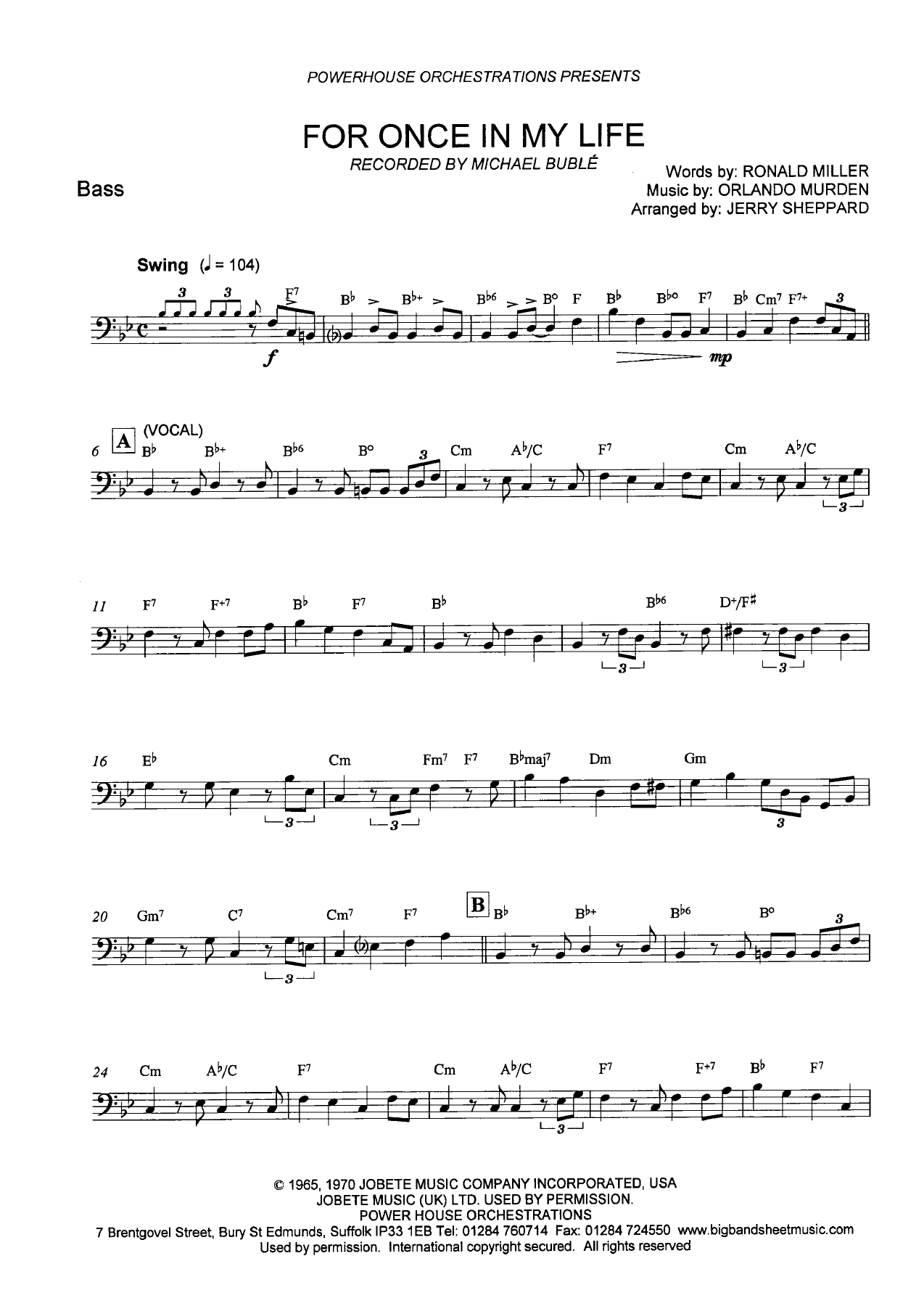 Basse — sheet music preview
