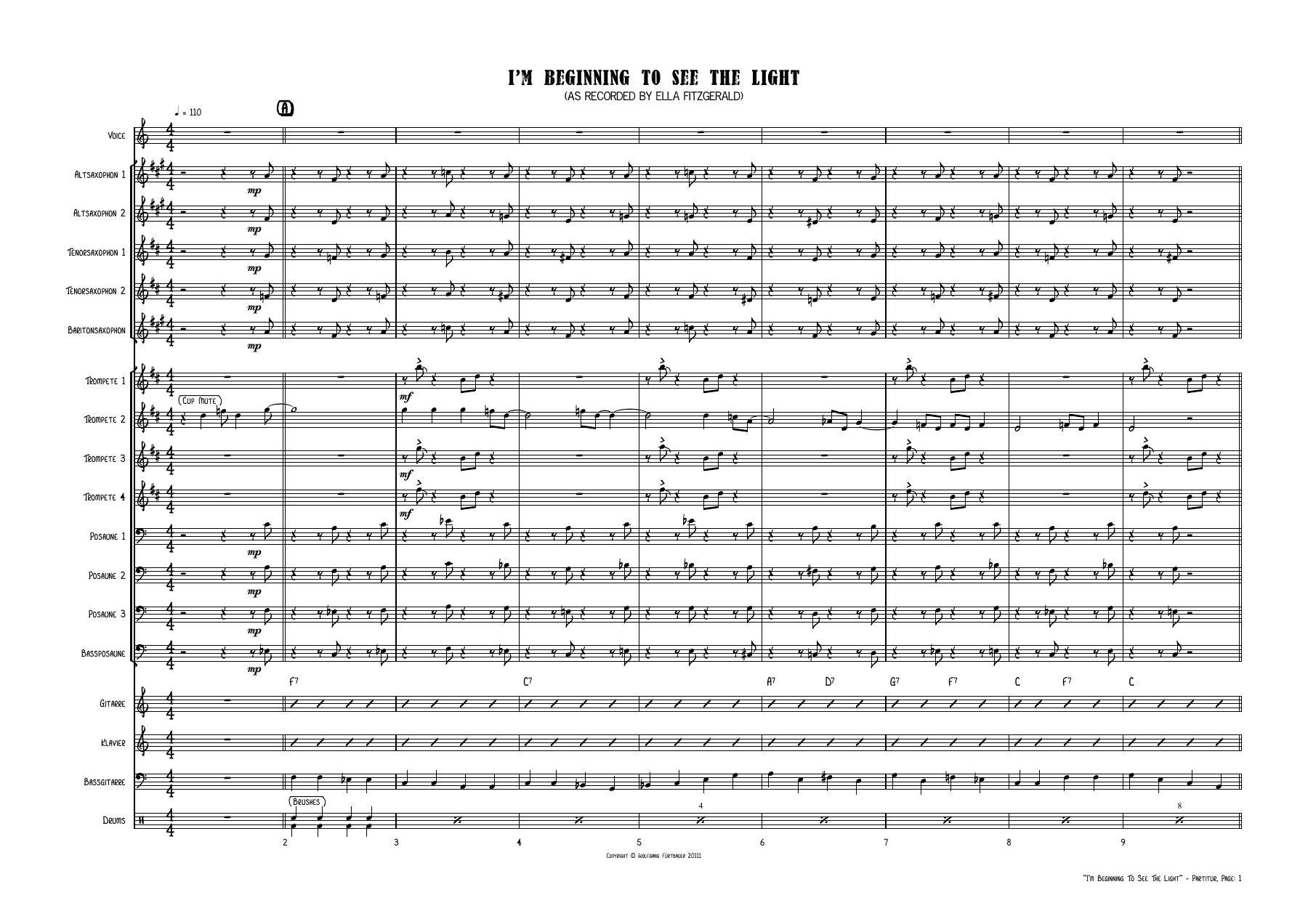 I'm Beginning To See The Light (A.H.Davis) vocal — sheet music preview