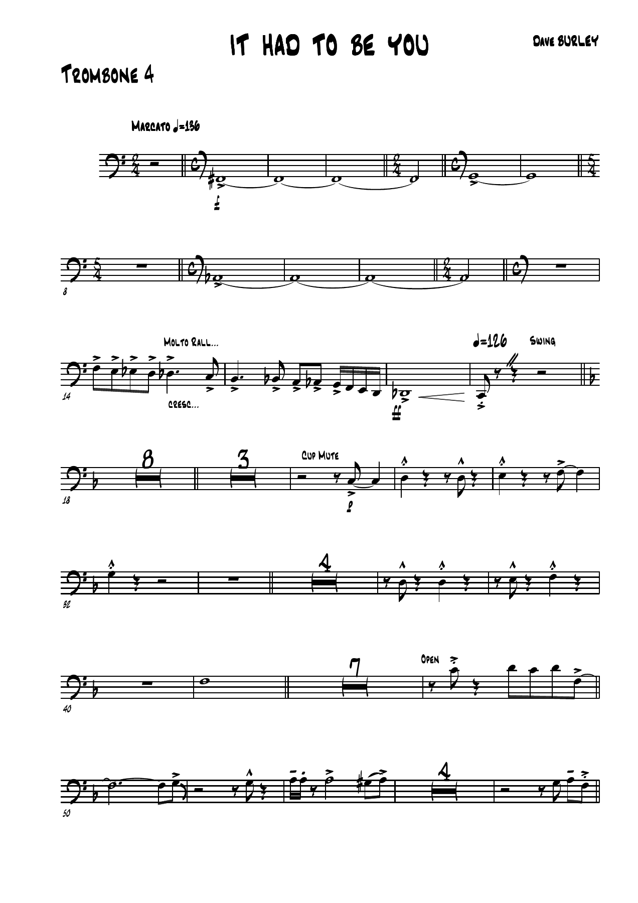 It had to be you - 015 Trombone — sheet music preview