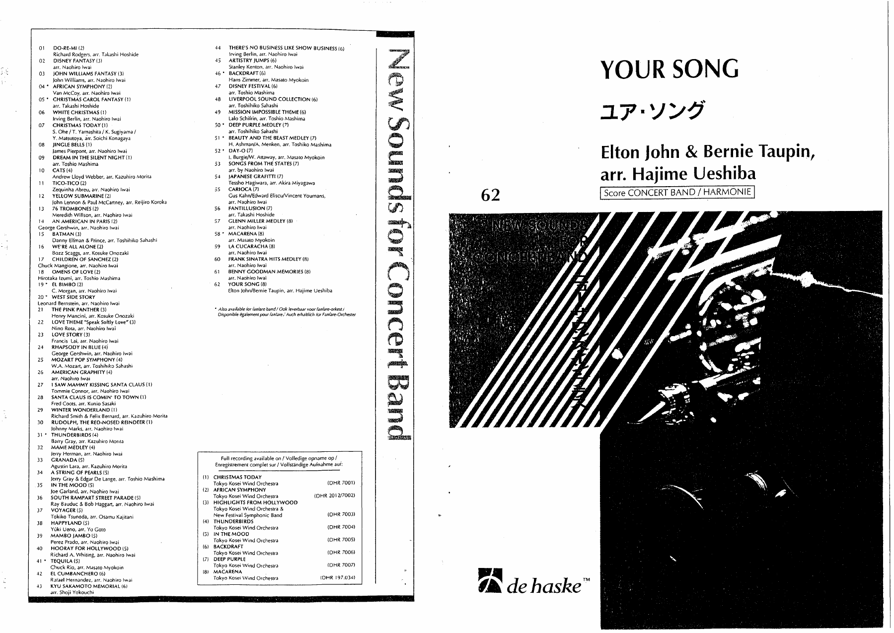 Your Song (H.Ueshiba) E.John — sheet music preview