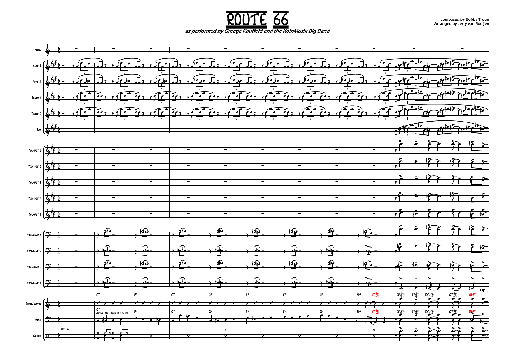 Route — sheet music preview