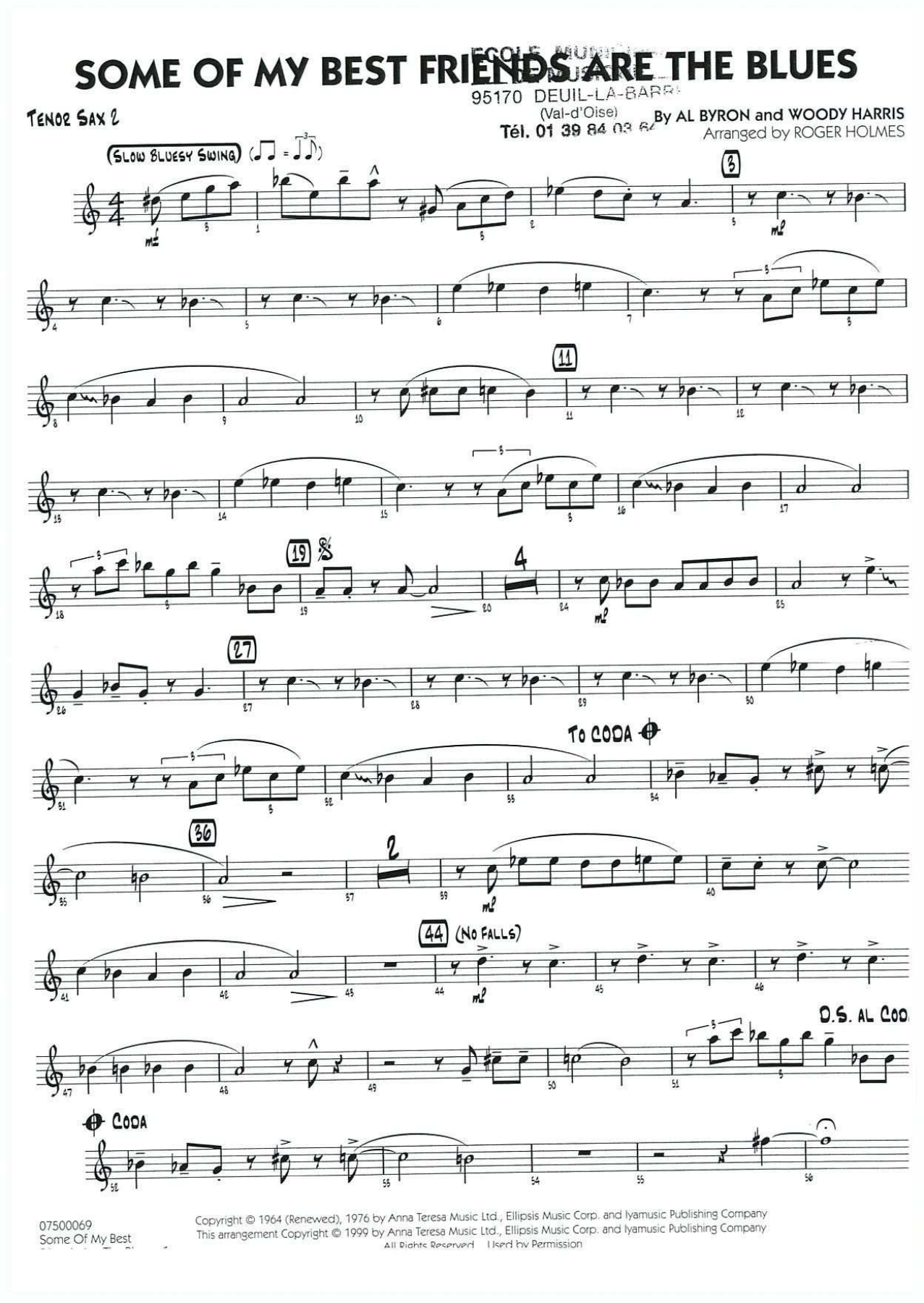 Some of my best - 04 Sax Tenor — sheet music preview
