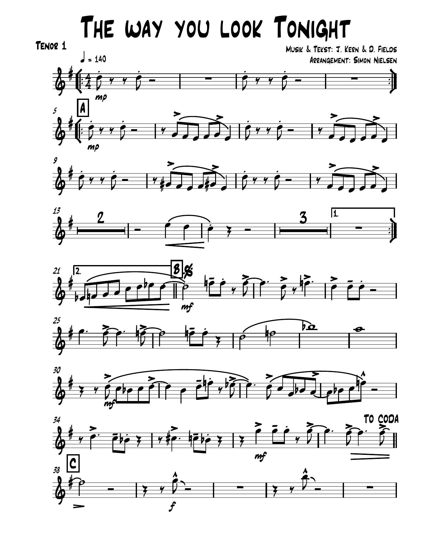 03 Tenor — sheet music preview