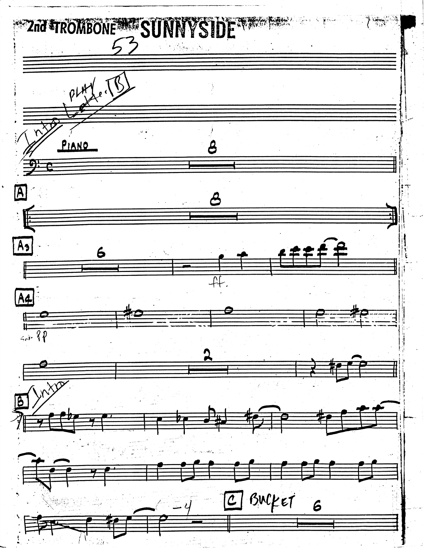 Bone 2 sunny side — sheet music preview