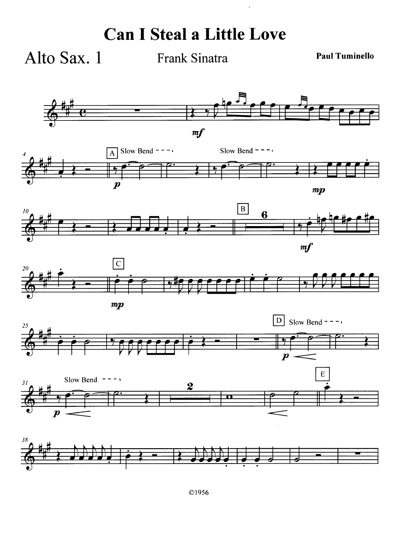Can I Steal a Little Love — sheet music preview
