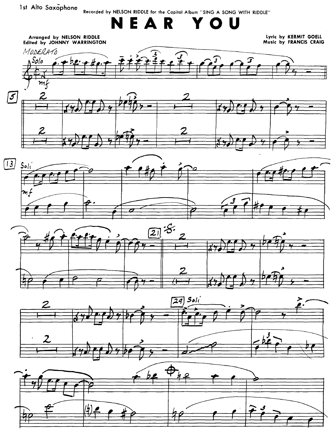 Near You — sheet music preview