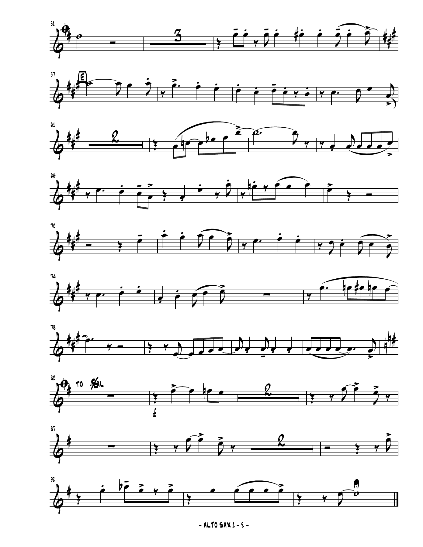 Coffee Song, The - Alto Sax — sheet music preview