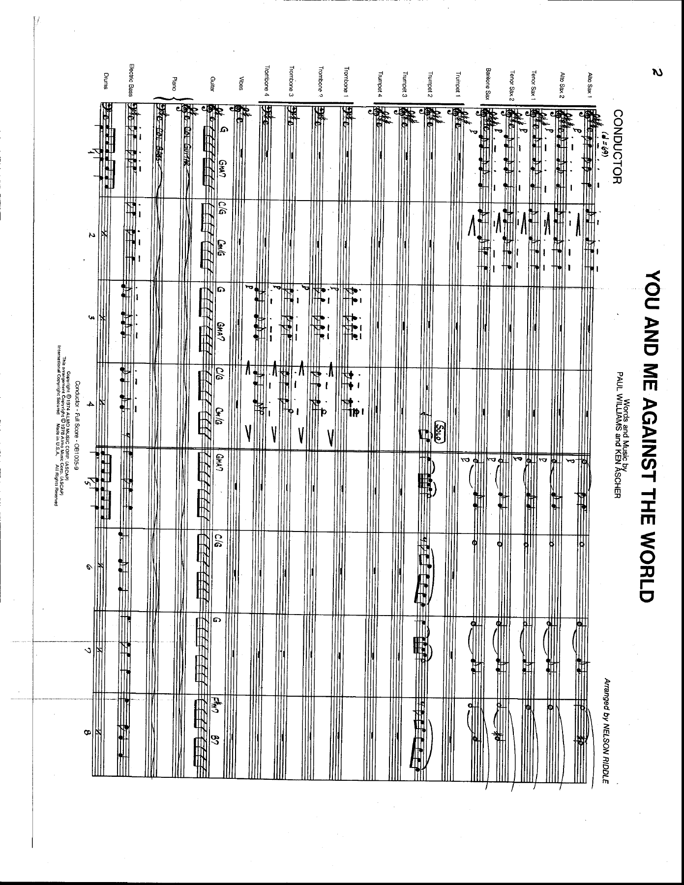 You And Me Against The World — sheet music preview