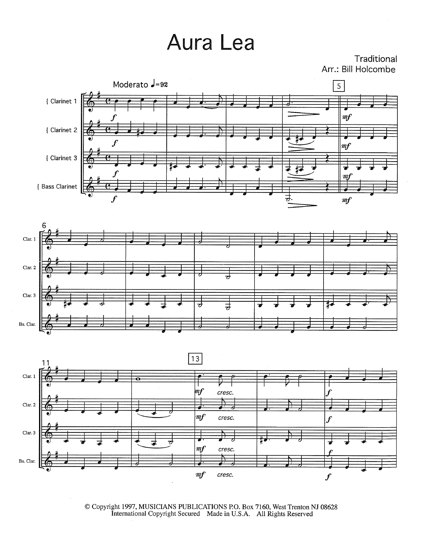 07.-Aura-Lea — sheet music preview