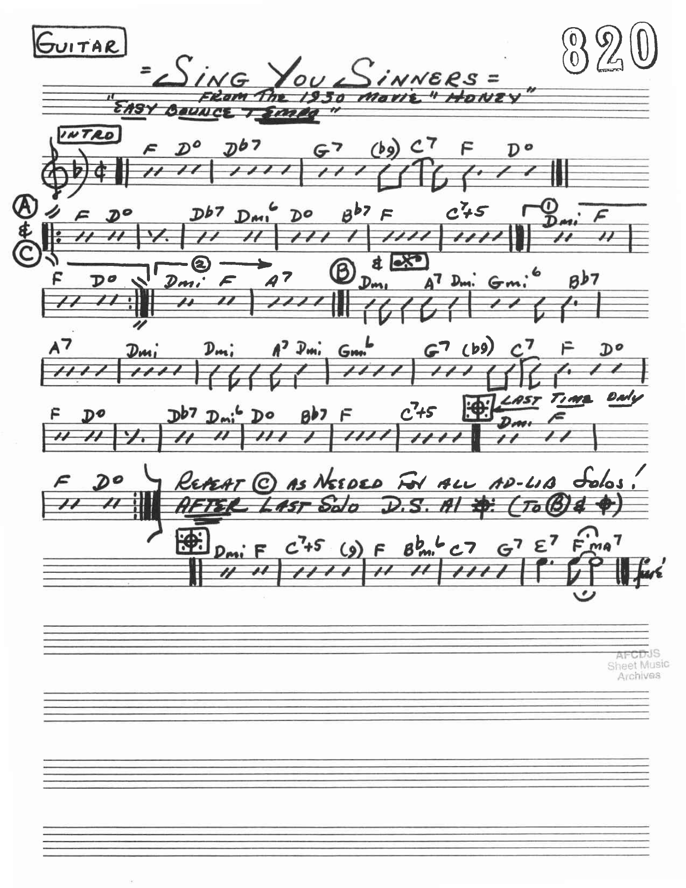 Sing You Sinners - arr Charles B Anderson — sheet music preview