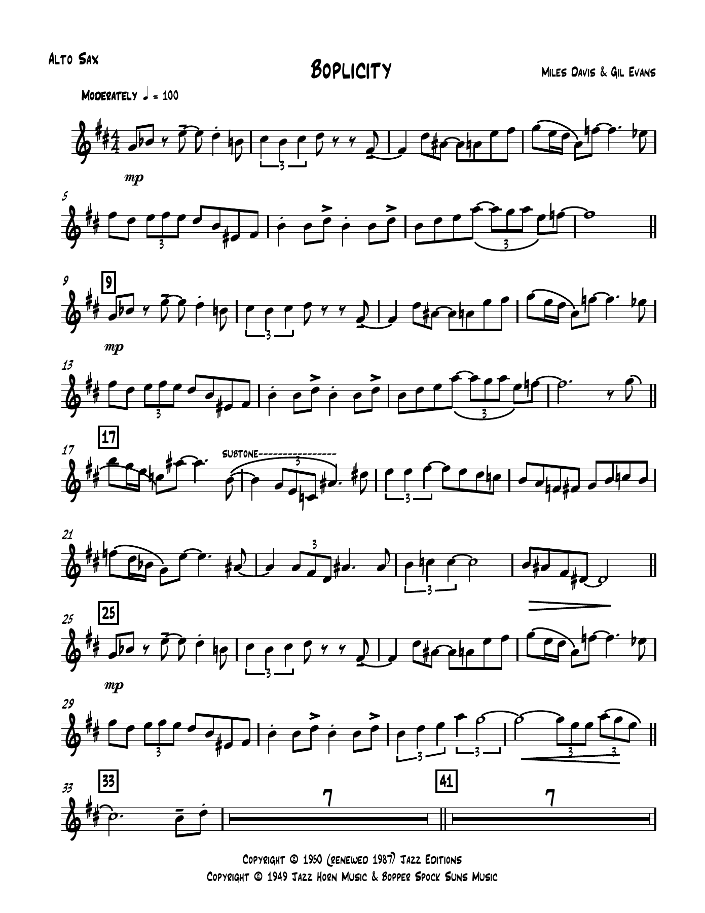 BoblicityLBB Alto Sax — sheet music preview