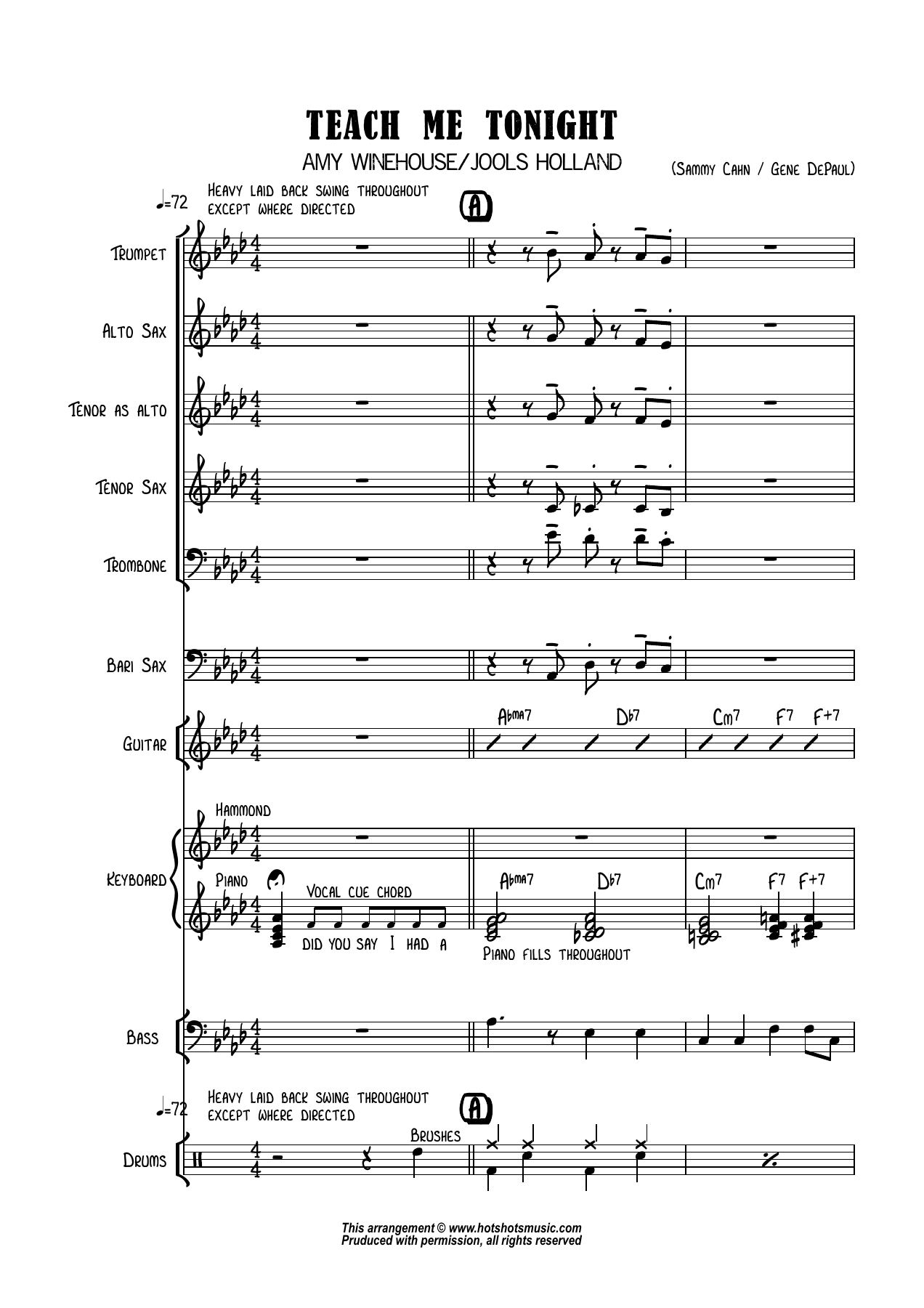 Teach Me Tonight — sheet music preview