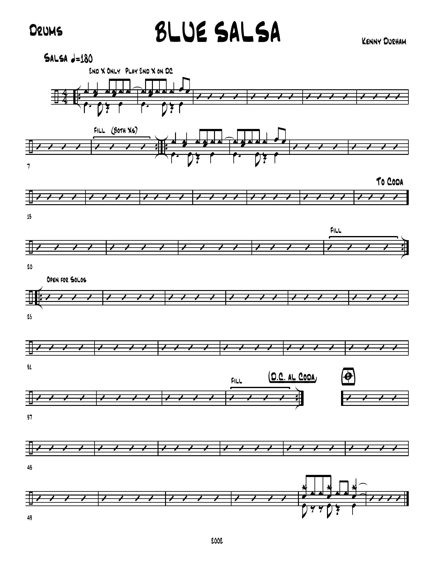 Blue Salsa — sheet music preview