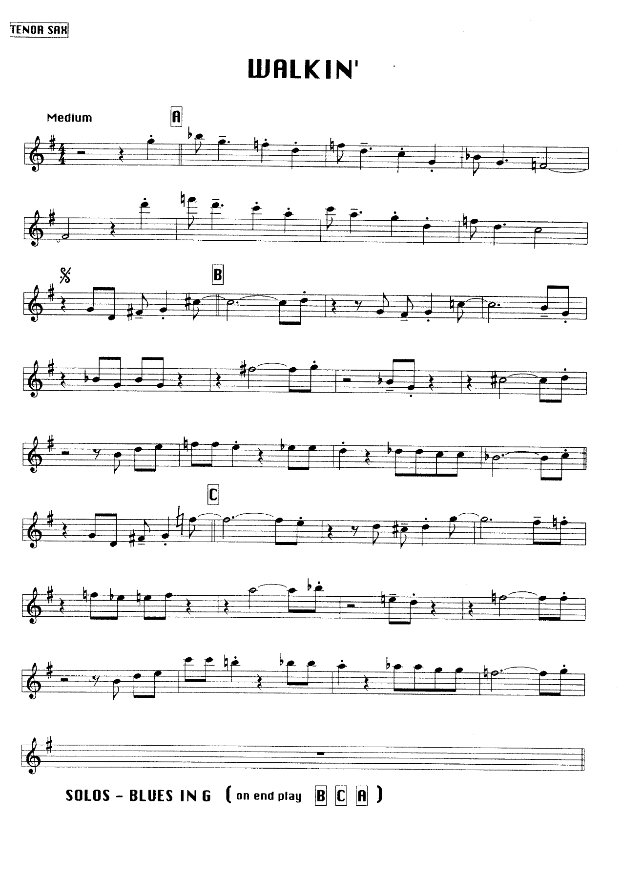 WalkinTS — Small Ensemble sheet music by Mr. X | Bebop