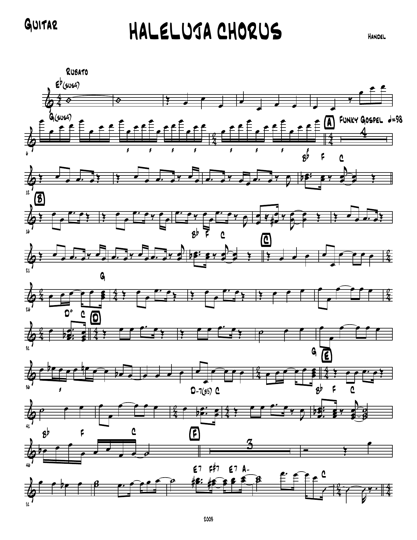 Haleluja Chorus — sheet music preview