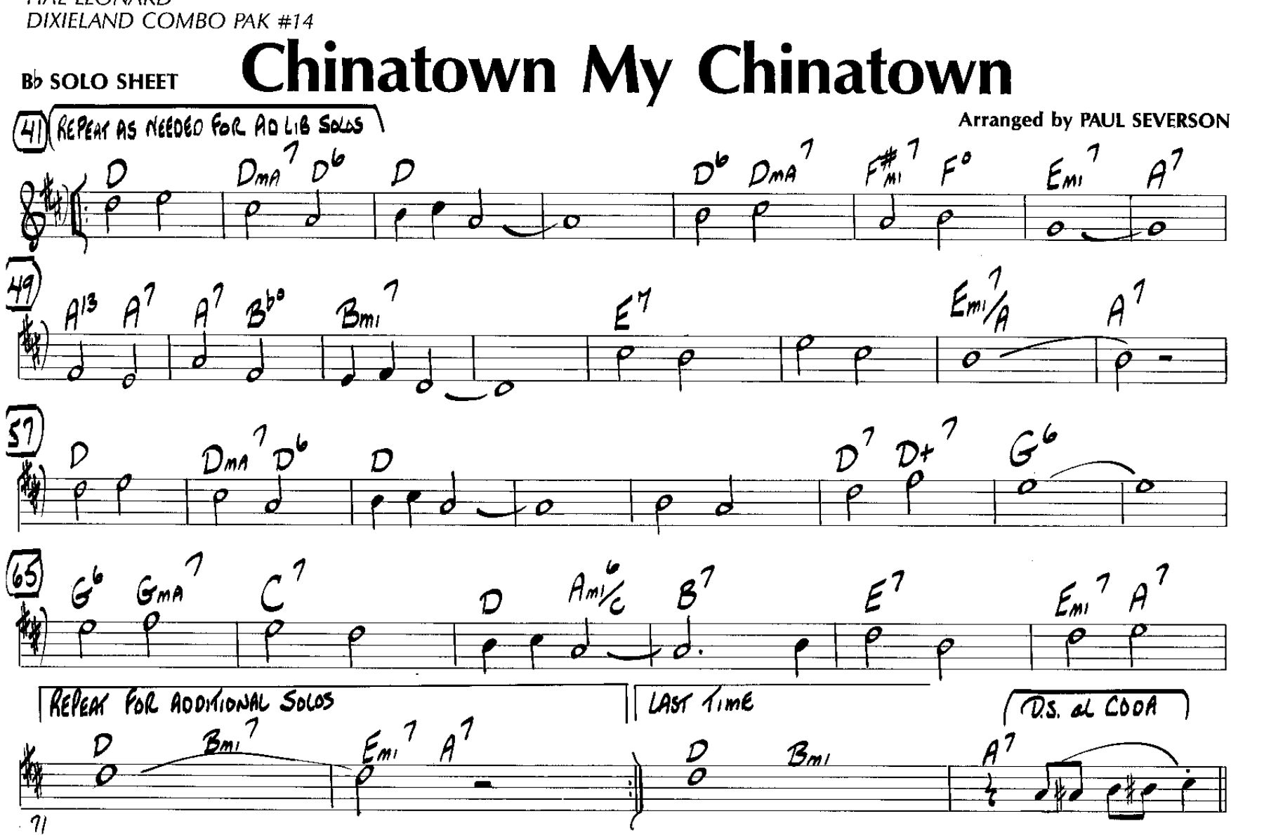 Chinatown My Chinatown — sheet music preview