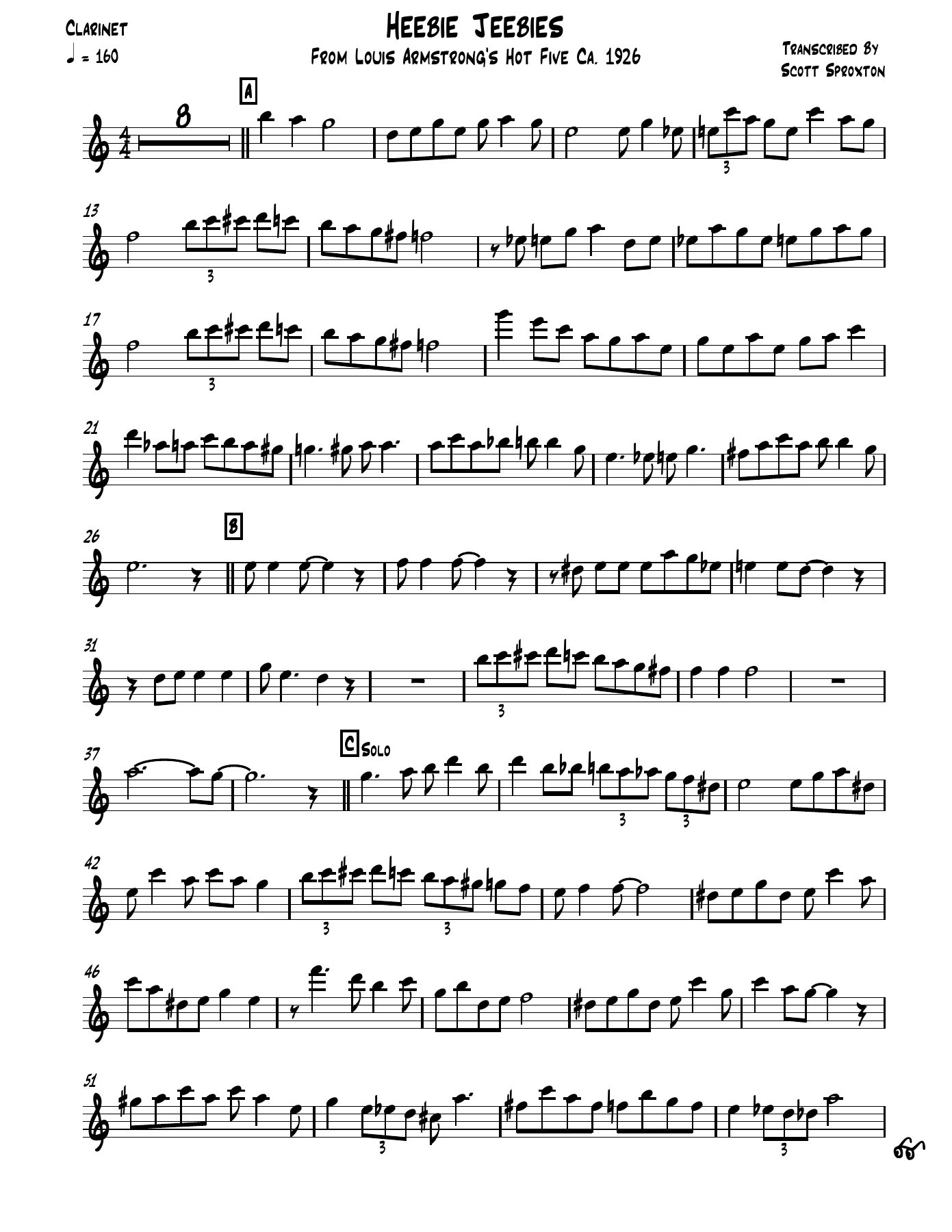 Heebie Jeebies — sheet music preview