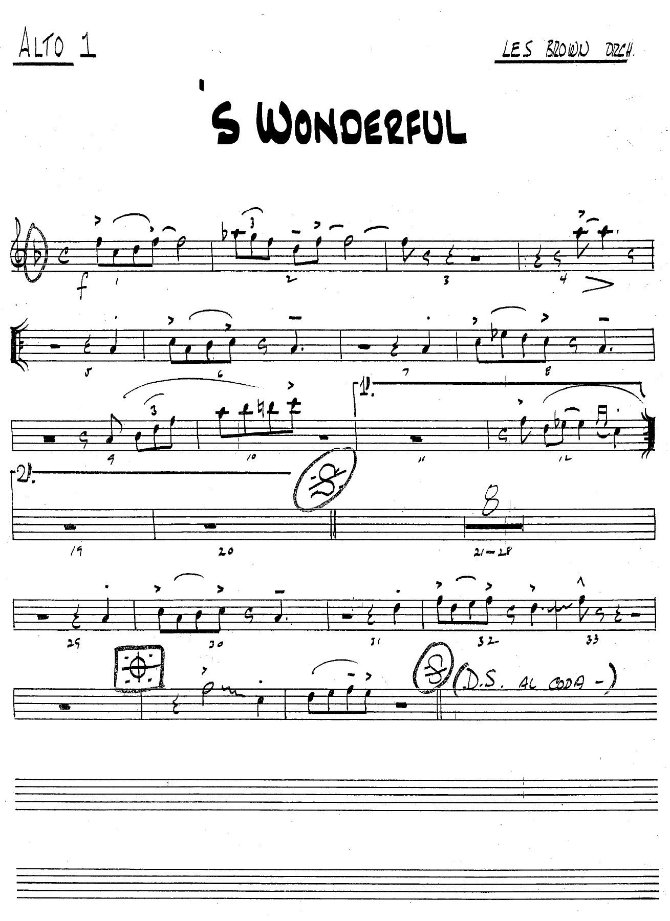 'S Wonderful — sheet music preview