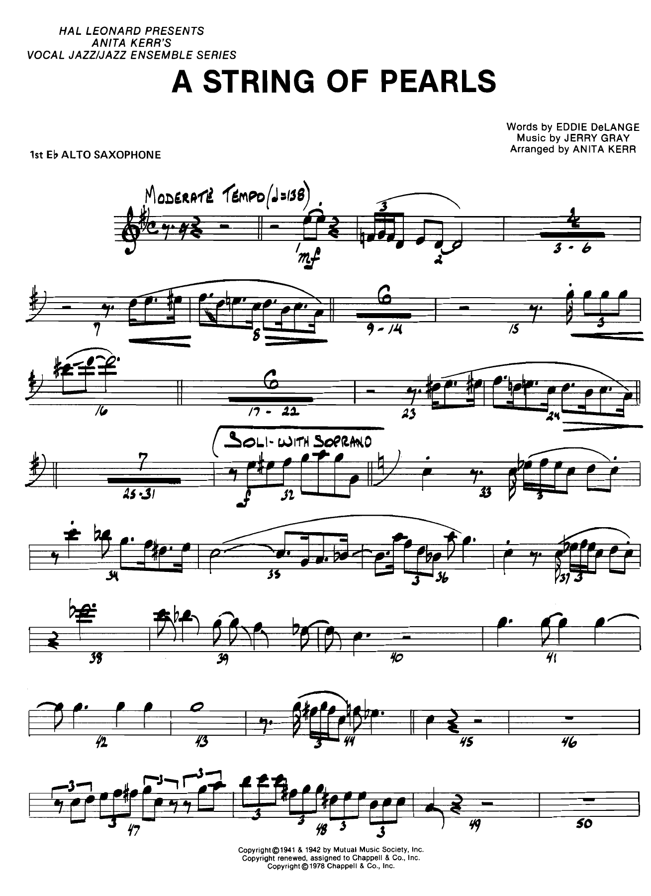 A String Of Pearls — sheet music preview