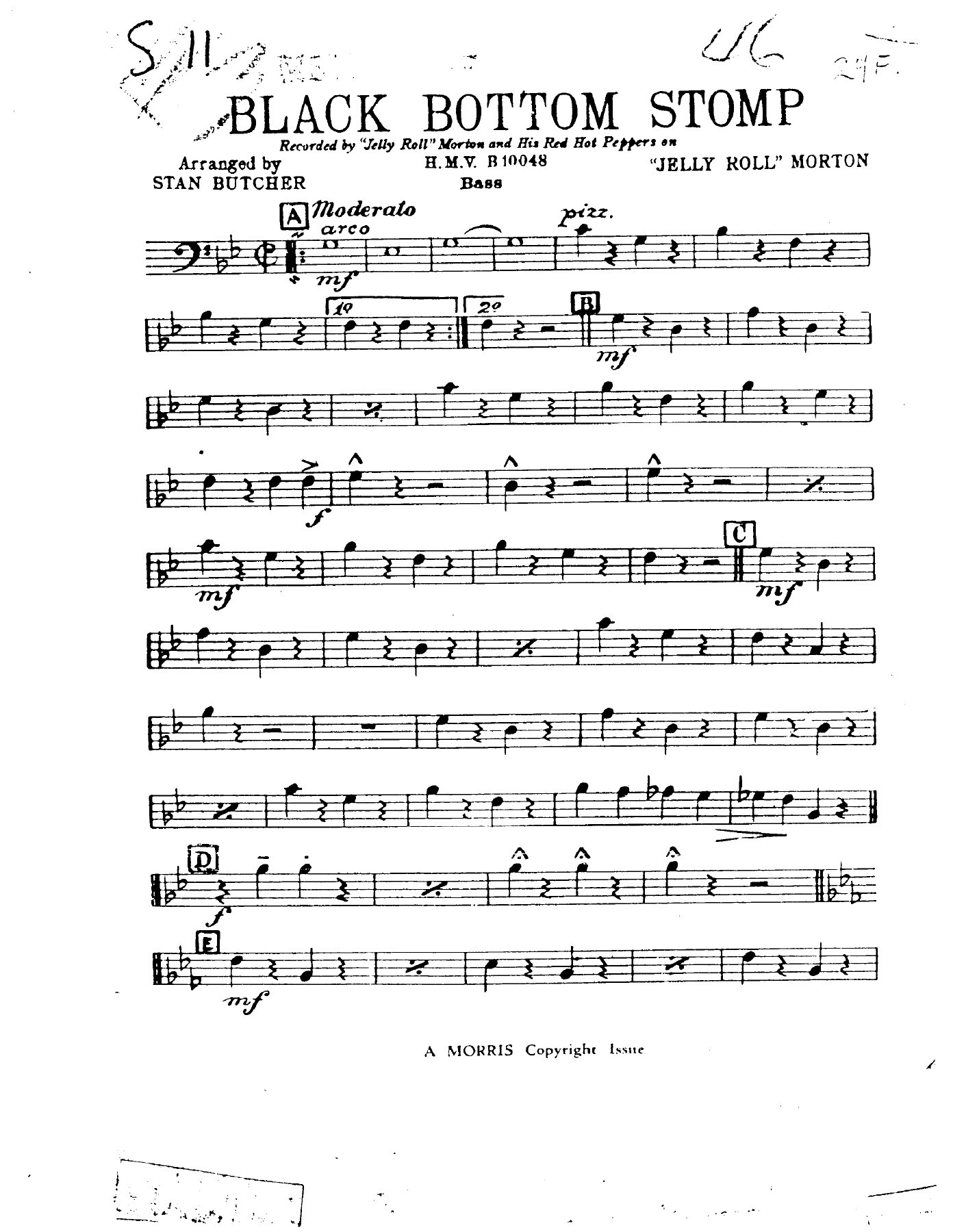 Black Bottom Stomp — sheet music preview